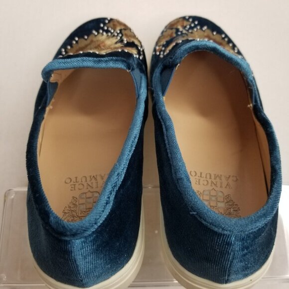 Vince Camuto Women's Brandia Velvet‎ Boho Embroidered Floral Slip On Shoes Sz 7W - Picture 12 of 13